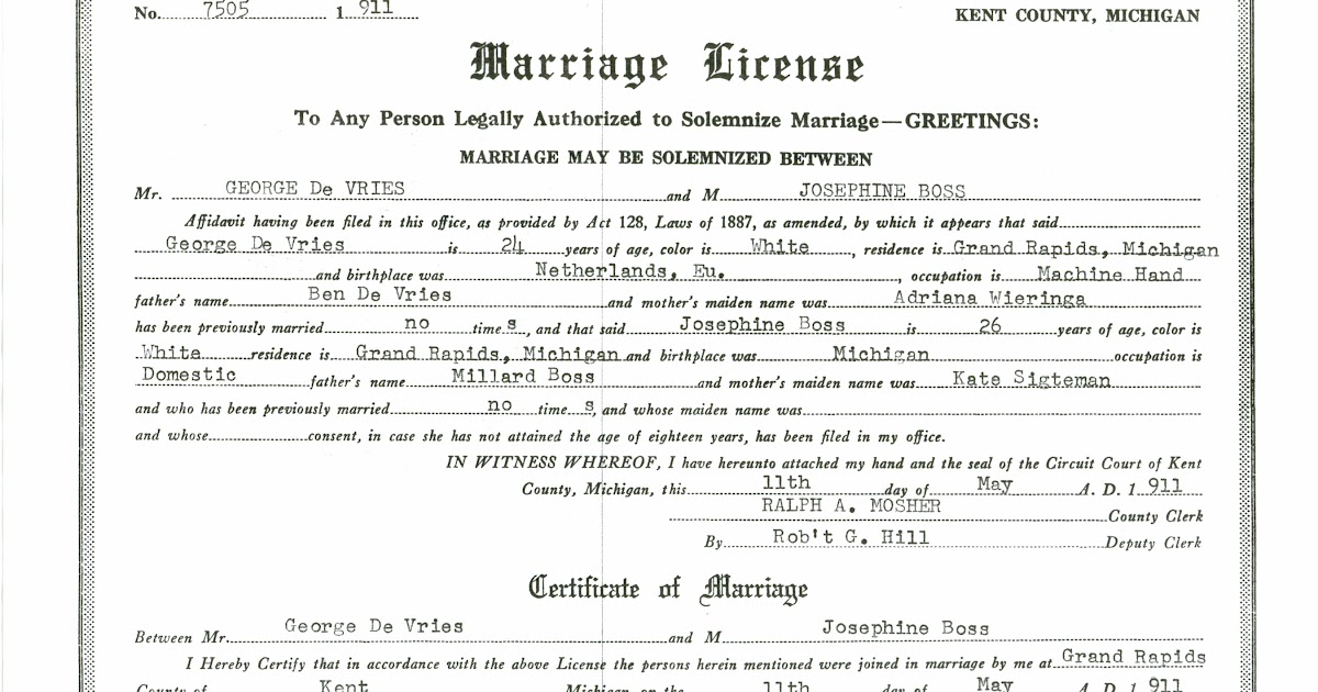 Obtaining a marriage license in michigan
